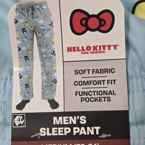 Hello Kitty Blue Sleep Pants with Cute Characters Size Med - 32/34